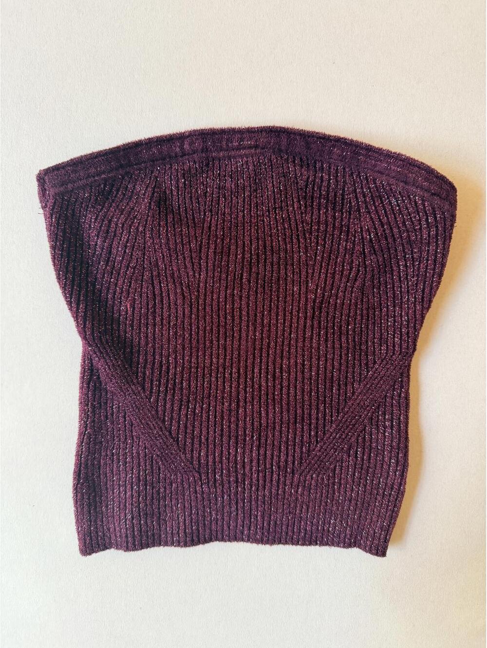 PacSun Maroon Sparkling Tube Top Size XS